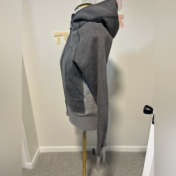 lululemon Old Rare Scuba Fleece Zip-Up Two Tone Gray Jacket - Picture 4 of 5